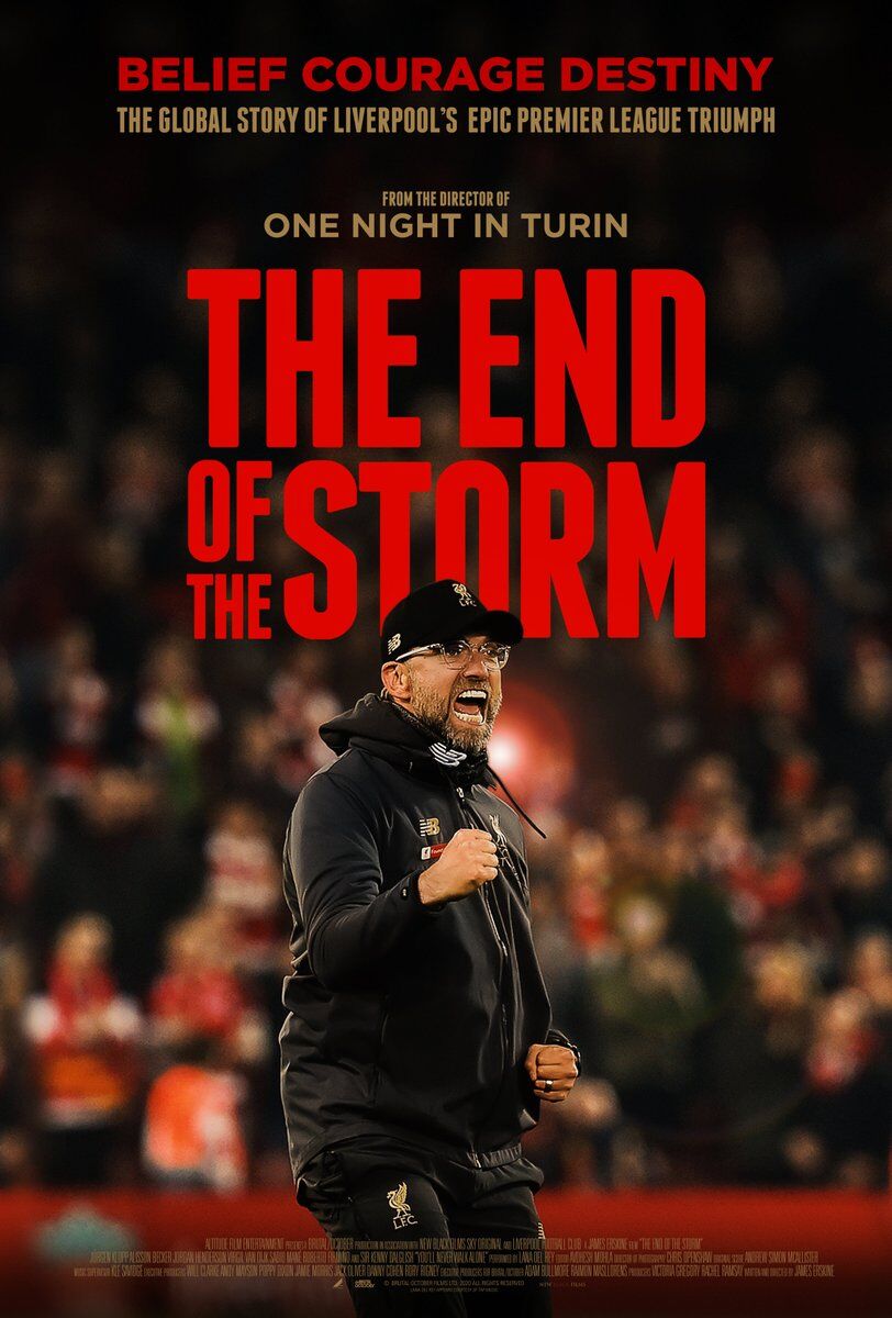 پوستر مستند قهرمانی لیورپول در فصل 2020-2019 لیگ برتر انگلیس به نام «پایان توفان»