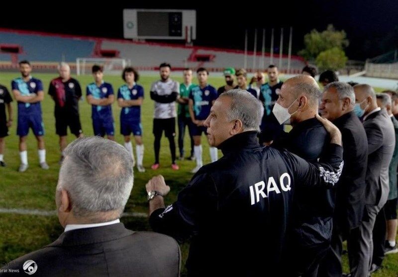 حضور نخست وزیر در تمرین تیم ملی فوتبال عراق
