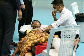 عکس| مصدومیت شدید ملی پوش والیبال ایران