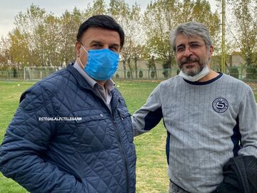 عکس| حضور بازیگر سینما در تمرین استقلال