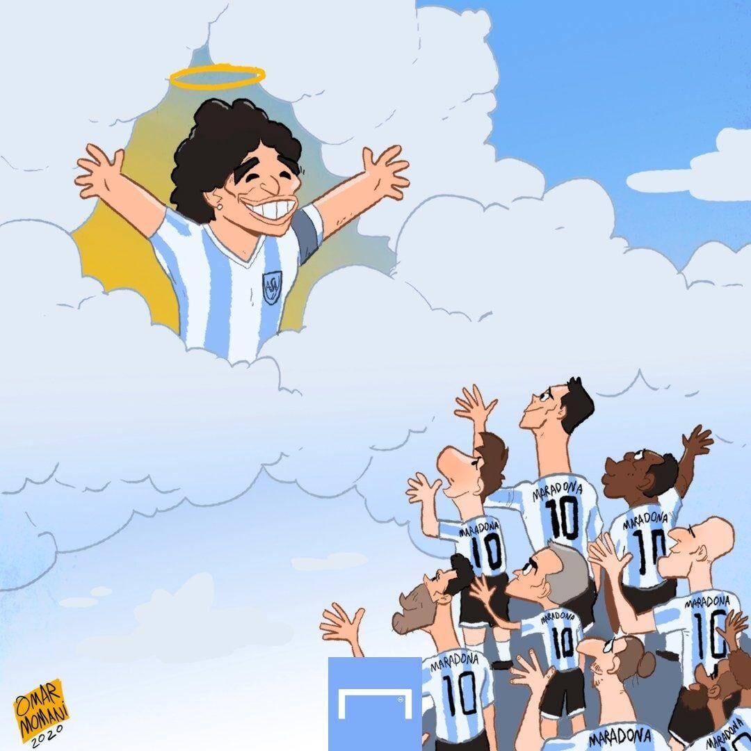 کارتون| خداحافظی با دیگو مارادونا