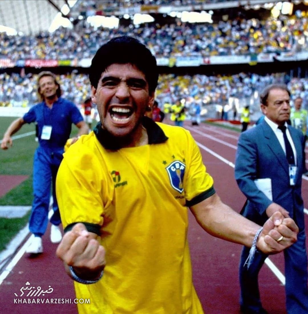 دیگو مارادونا با پیراهن تیم ملی برزیل