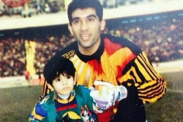 عکس| خاطره‌بازی عابدزاده با دوران کودکی پسرش