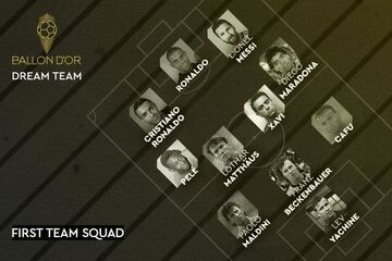 عکس| فرانس فوتبال تیم رؤیایی تاریخ فوتبال را معرفی کرد