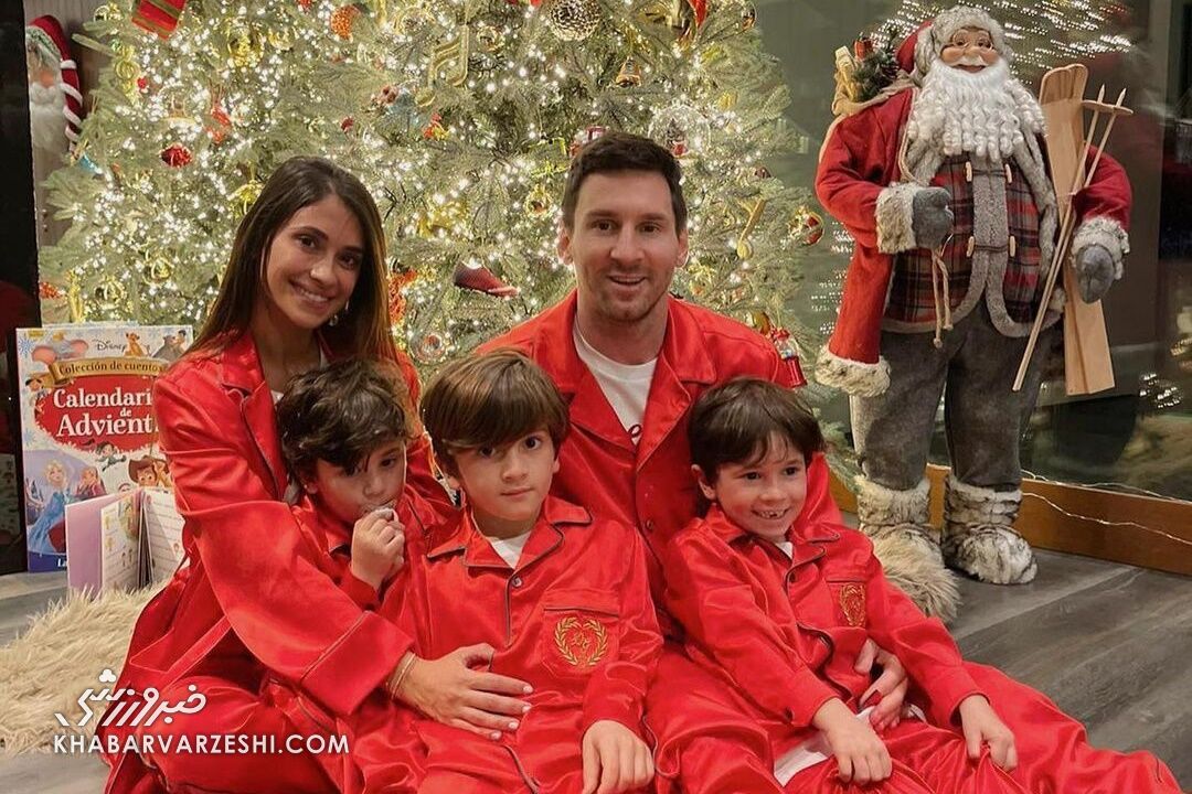 کریسمس لیونل مسی و خانواده