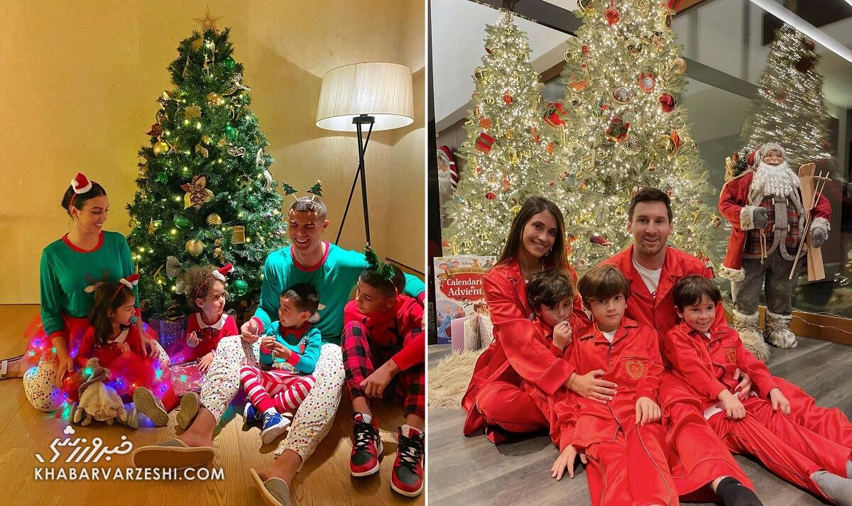 کریسمس پارتی ستاره‌های فوتبال با خانواده