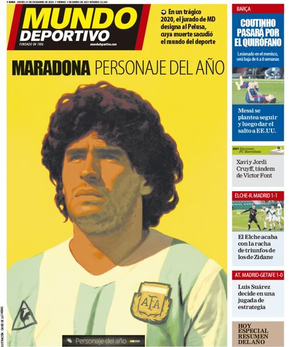 روزنامه موندو| مارادونا، شخصیت سال
