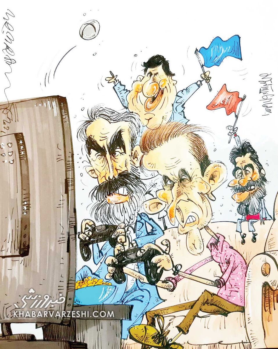 کارتون محمدرضا میرشاه‌ولد درباره دربی ۹۴
