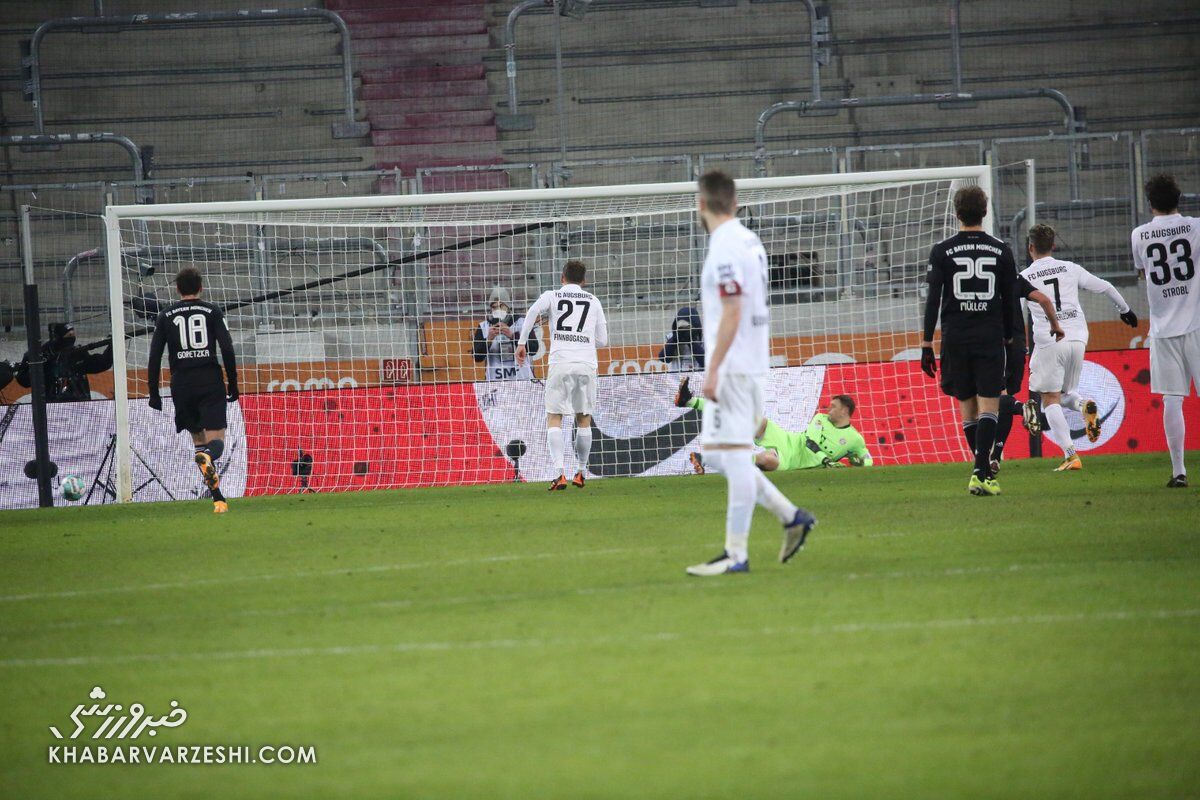 پنالتی آگزبورگ برابر بایرن مونیخ