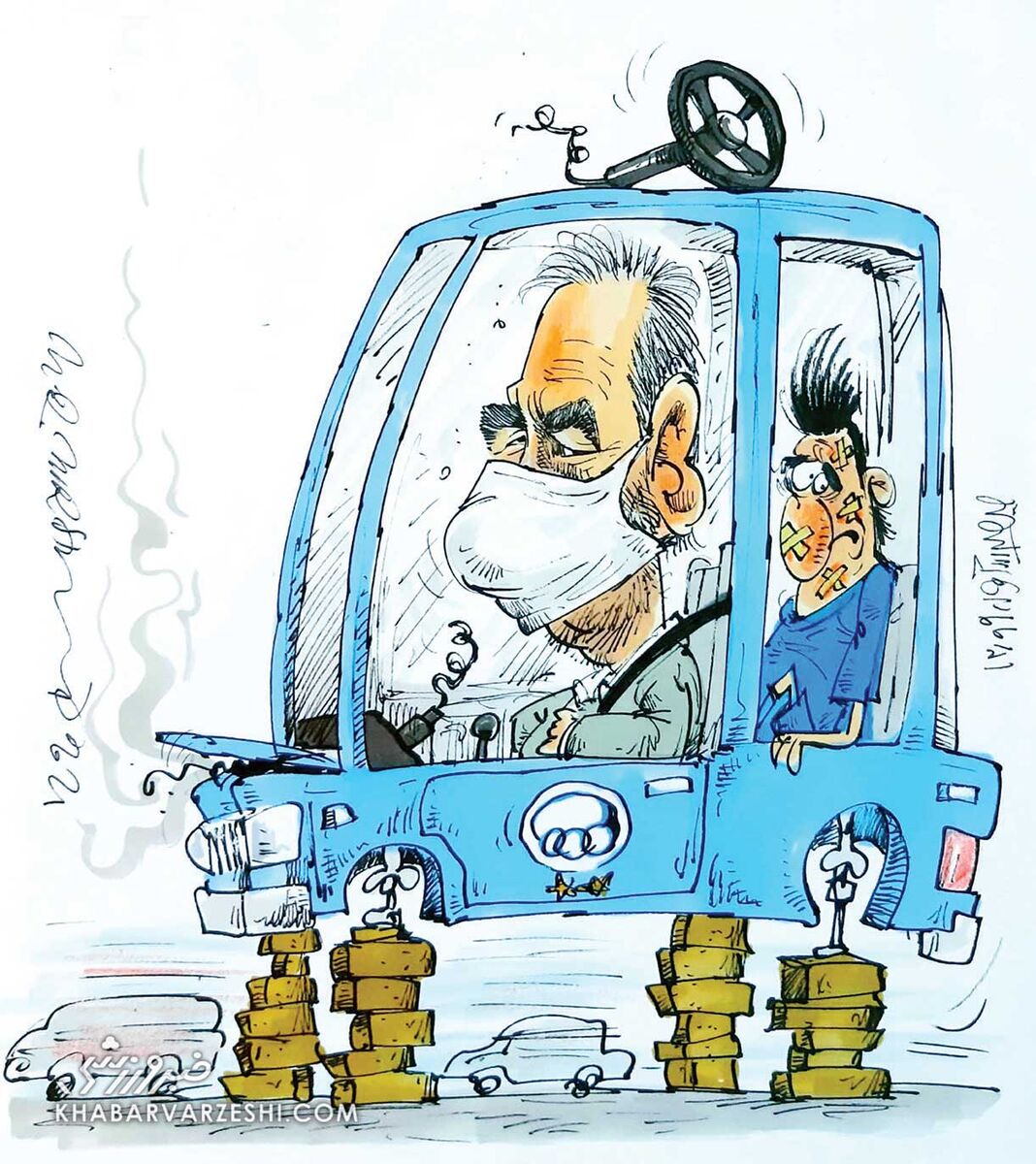 کارتون محمدرضا میرشاه‌ولد درباره اوضاع استقلال