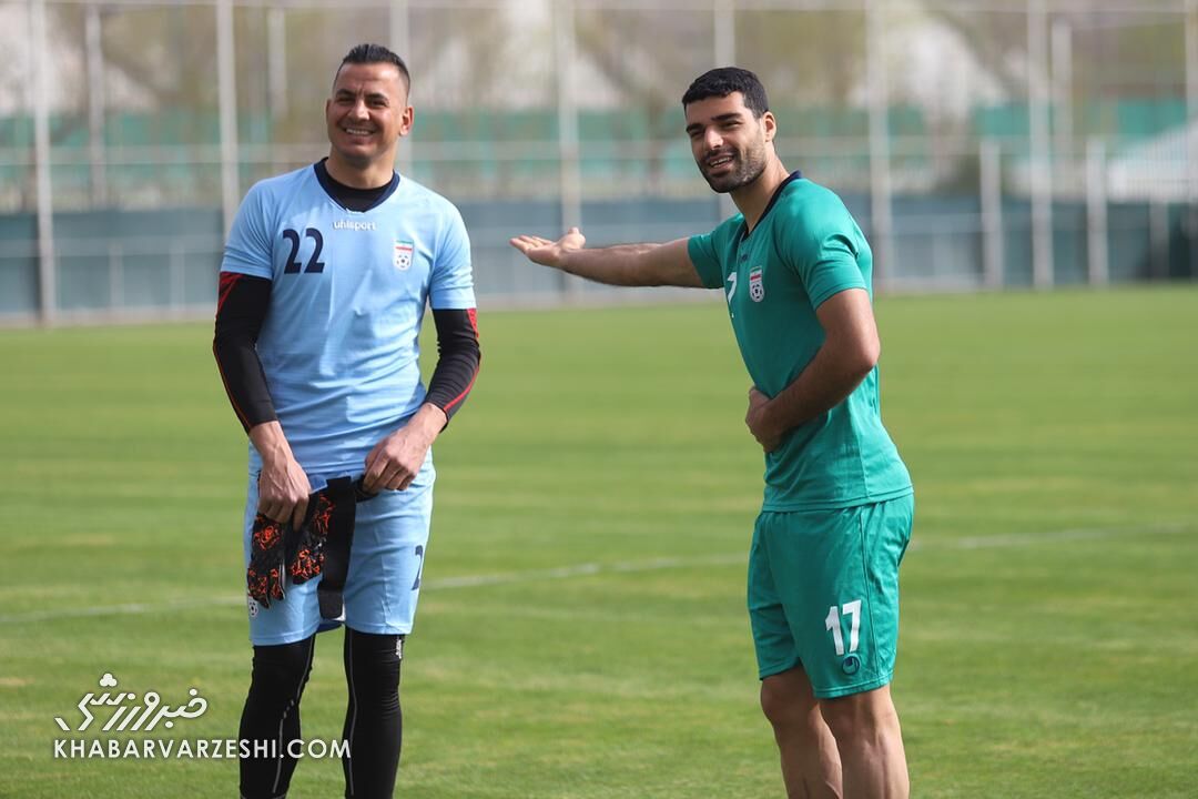 عکس| واکنش حامد لک بعد از حضور در تمرینات تیم ملی