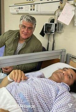 عکس| عیادت علیرضا حیدری از عباس مجیدی