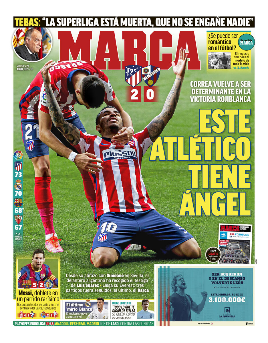روزنامه مارکا| اتلتیکو یک فرشته دارد