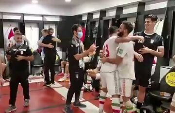 ویدیو| خوشحالی بازیکنان تیم ملی در رختکن پس از برد بحرین