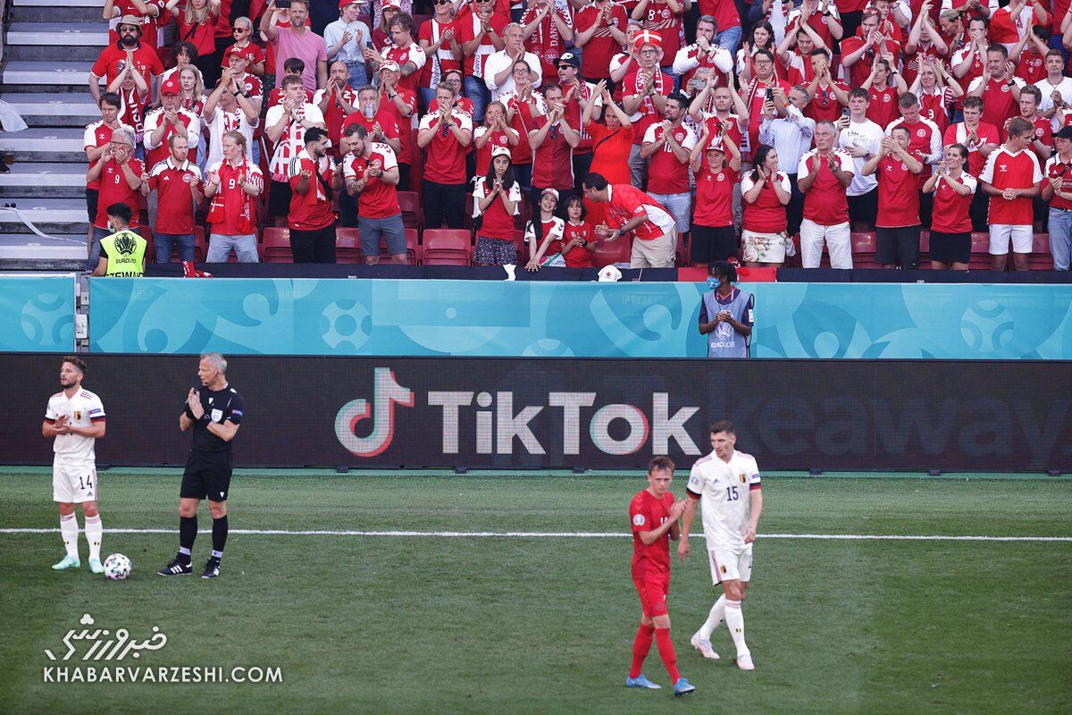 توقف بازی برای کریستین اریکسن؛ دانمارک - بلژیک