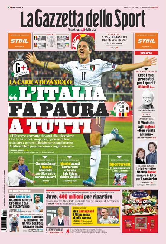 روزنامه گاتزتا| همه در این ایتالیا گل می‌زنند
