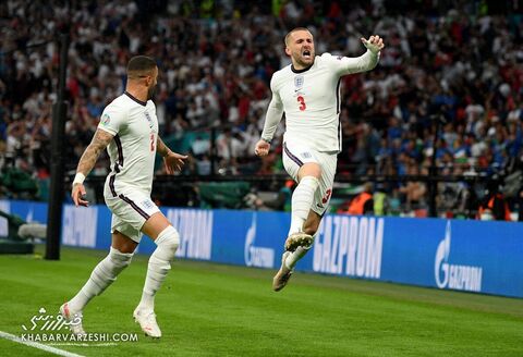 شادی گل لوک شاو؛ ایتالیا - انگلیس (فینال یورو 2020)