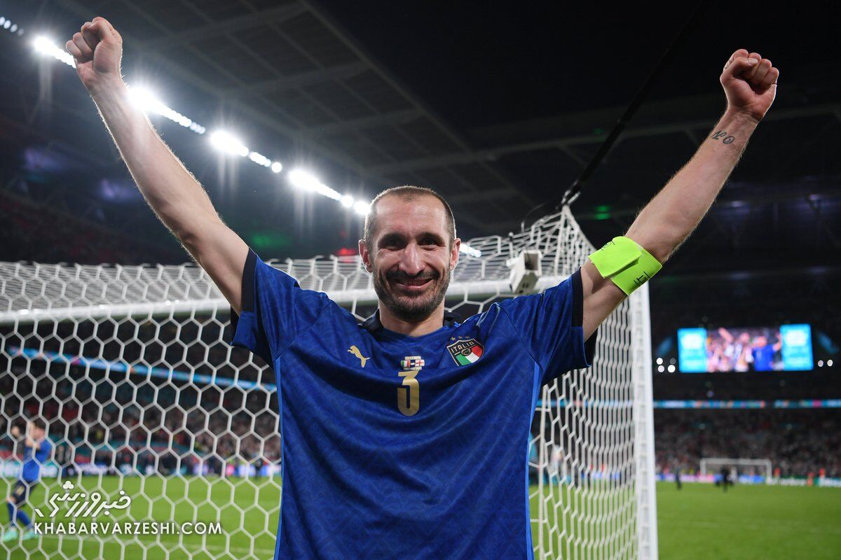 جورجو کیلینی پس از قهرمانی ایتالیا در یورو 2020