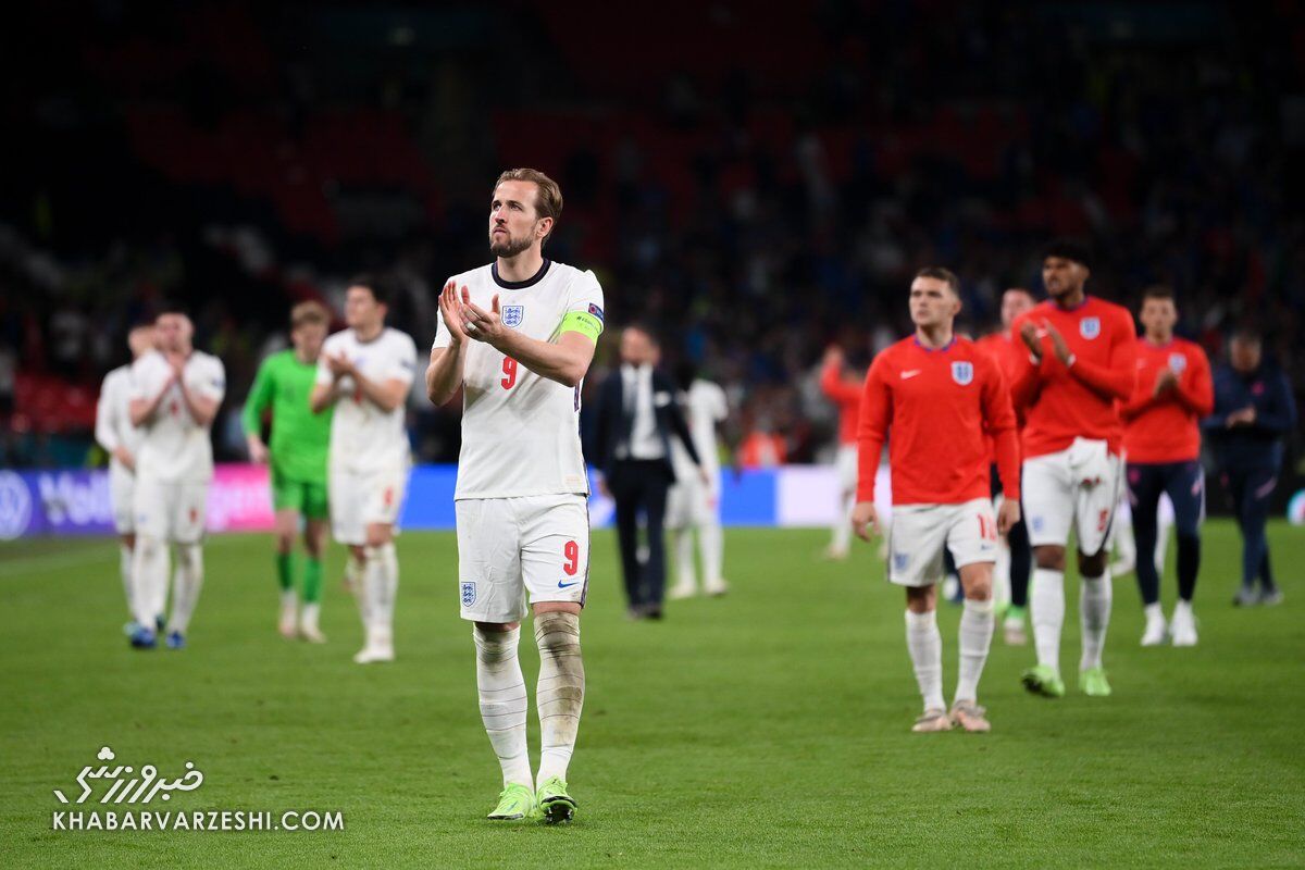 هری کین کاپیتان انگلیس پس از شکست در فینال یورو 2020
