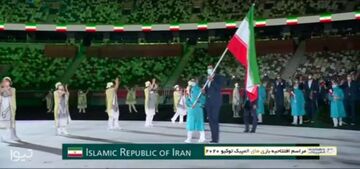 ویدیو| رژه کاروان ایران در افتتاحیه المپیک توکیو