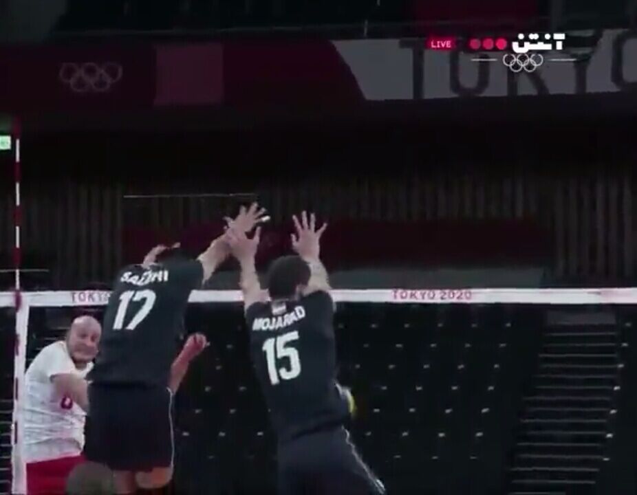 ویدیو| دفاع جانانه تیم والیبال ایران برابر لهستان در ست سوم