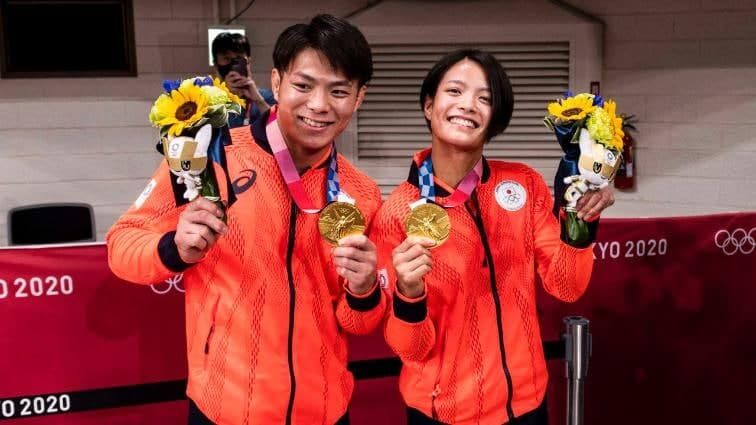 عکس| اتفاق نادر در المپیک/ خواهر- برادر ژاپنی تاریخ‌ساز شدند