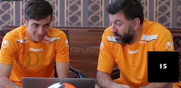 ویدیو| تاریخ فوتبال: مرحوم انصاریان با نگاه، ملی پوشان را می خنداند