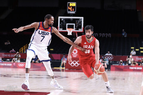 بسکتبال آمریکا - ایران (المپیک 2020)