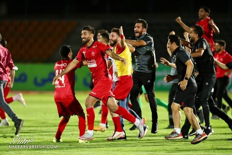 شادی بازیکنان پرسپولیس؛ پیکان - پرسپولیس