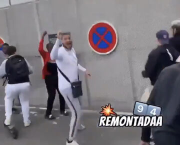 ویدیو| هجوم هواداران هیجان زده پاری سن ژرمن به دیوارهای فرودگاه «لو بورژه»