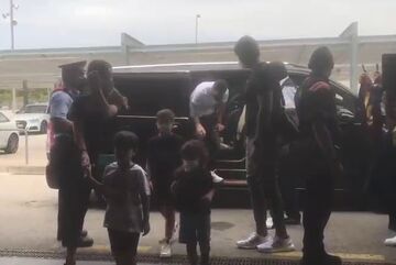 ببینید| ورود مسی، همسر و فرزندانش به فرودگاه