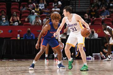 ویدیو| خلاصه مسابقه بسکتبال لس انجلس لیکرز ۸۲-۹۱ نیویورک نیکس