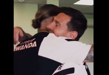 ویدیو| لیونل مسی و سرخیو راموس در آغوش یکدیگر