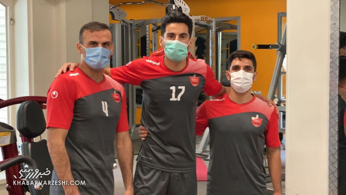 رونمایی از نعمتی در تمرین پرسپولیس/ کار با وزنه و دستگاه های بدنسازی در نوبت صبح