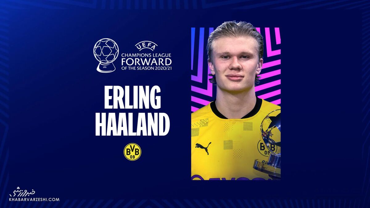 بهترین مهاجم مرد سال 2021 یوفا (ارلینگ هالند)