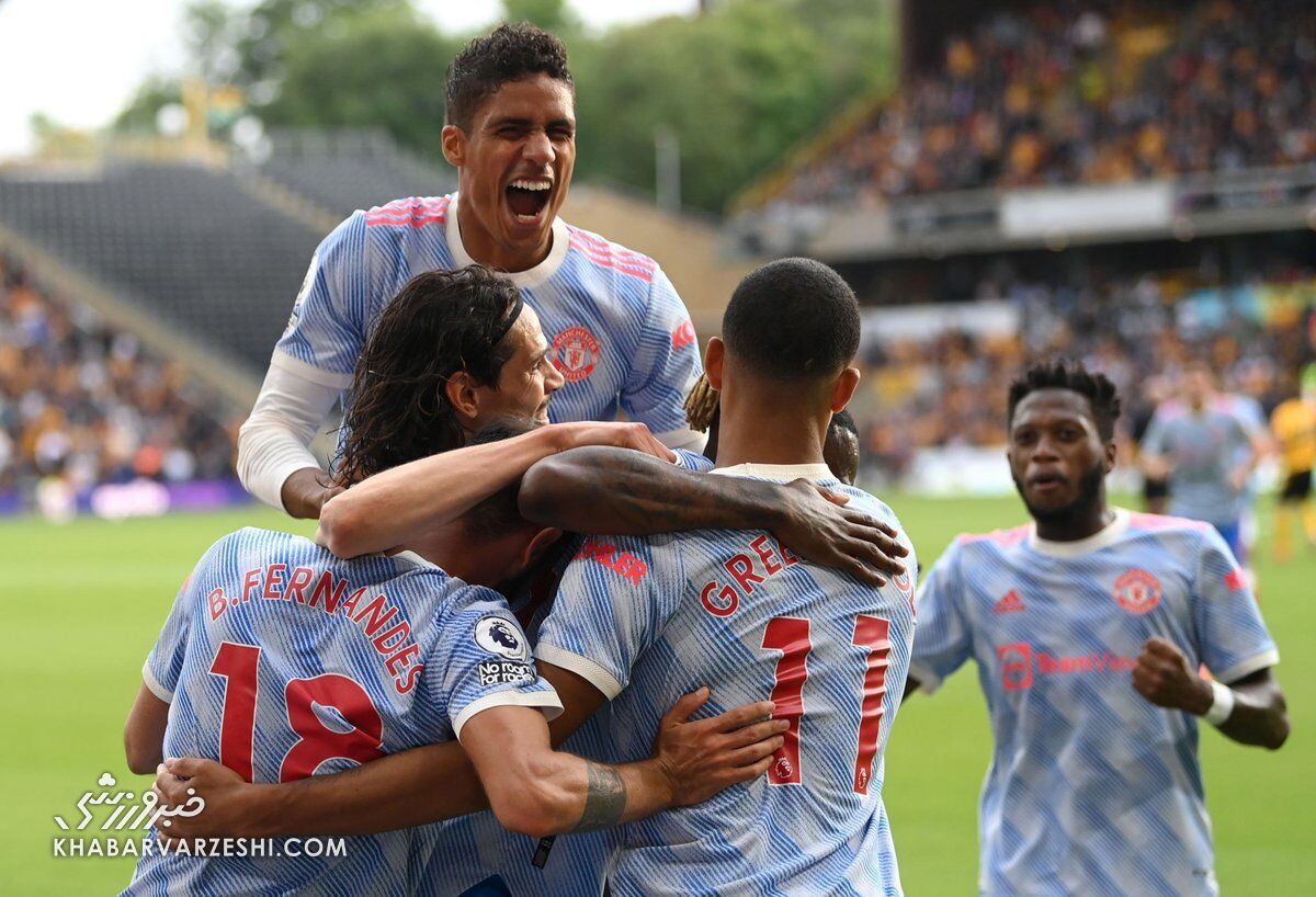 شادی گل گرینوود؛ ولورهمپتون - منچستریونایتد