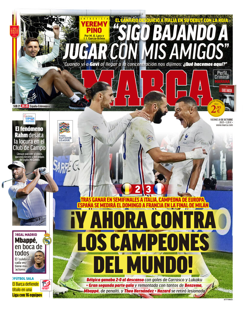روزنامه مارکا| دیدار اسپانیا با قهرمان جهان<br>
