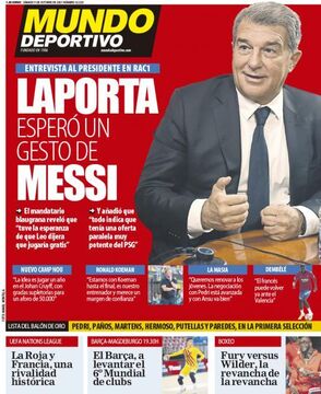 روزنامه موندو| لاپورتا در انتظار حرکت مسی