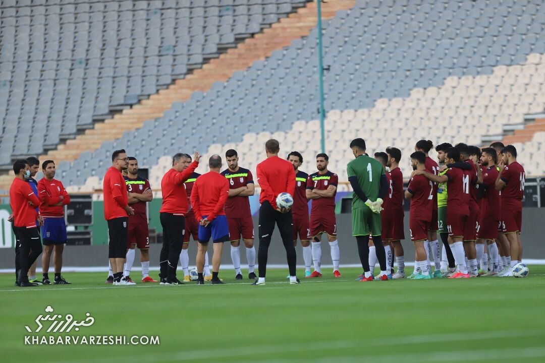 تمرین تیم ملی در حضور خبرنگاران کره‌ای/ مربی پرسپولیس آبی‌پوش شد