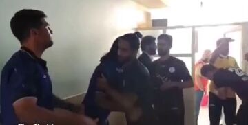 ببینید| اتفاق عجیب در لیگ دسته اول فوتبال/ بازیکنان شمس آذر وارد زمین نشدند