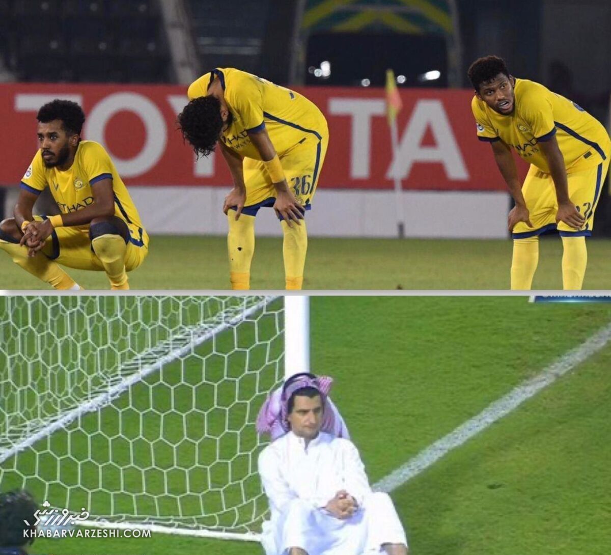 تصویر معروف اشک‌های مدیر عربستانی را کنار تیر دروازه ببینید/ فوتبال همیشه روی خوش ندارد!