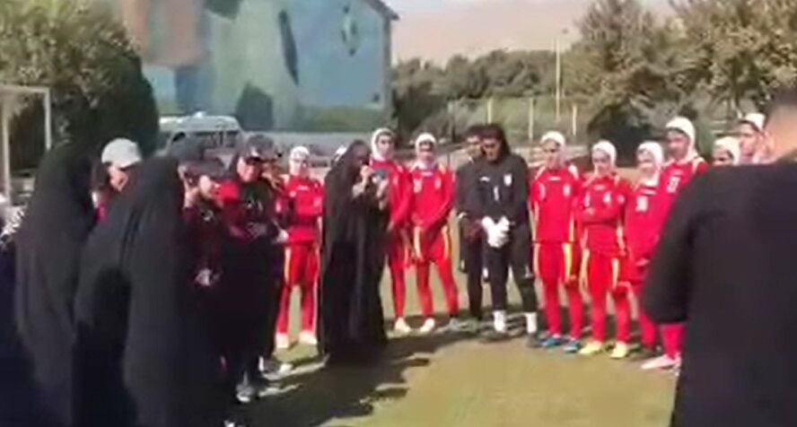 ویدیو| حضور عزیزی خادم در حاشیه دیدار دوستانه تیم ملی بانوان