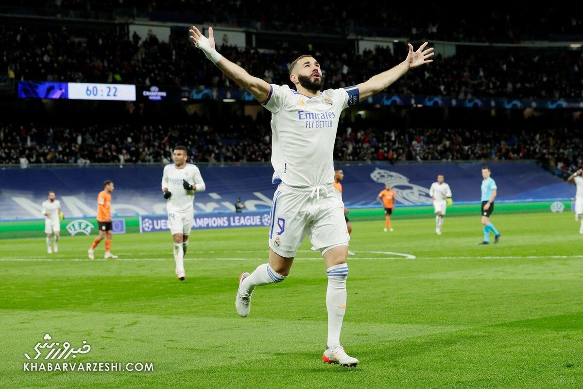 شادی گل کریم بنزما؛ رئال‌مادرید - شاختار