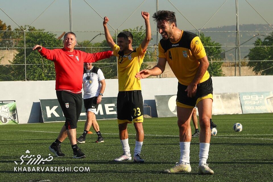ویدیو| آغاز تمرین تیم ملی فوتبال در بیروت