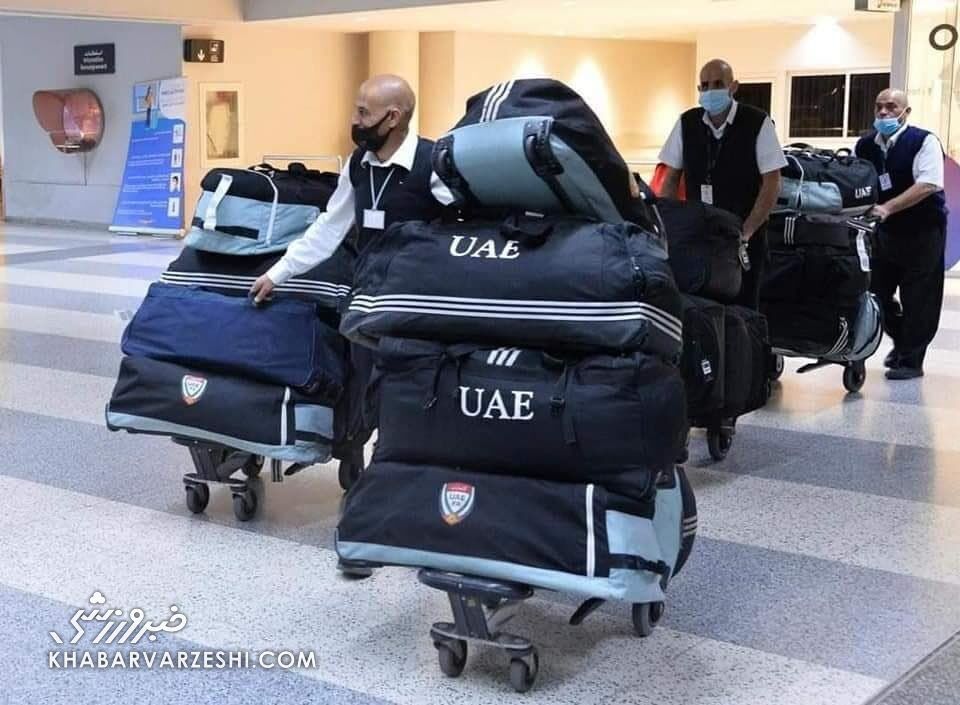 عکس| چمدان‌های غول آسای امارات در لبنان!