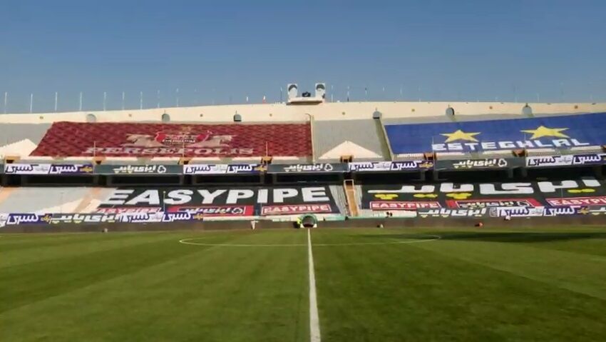 ویدیو| باشگاه استقلال ورزشگاه آزادی را پر از تبلیغات کرده است