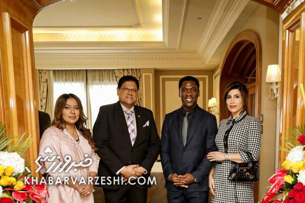 تصاویر | سیدورف همسر ایرانی الاصلش را به دیدار رئیسجمهور سورینام برد!