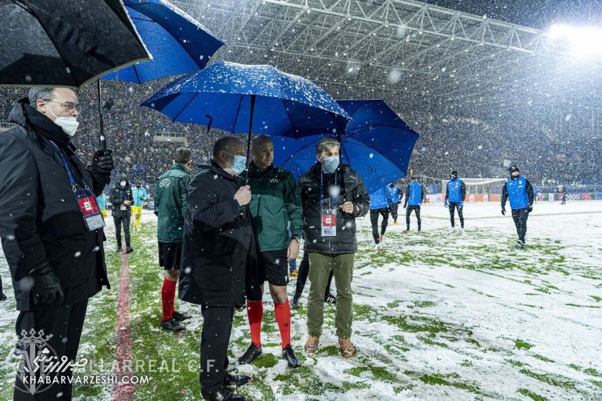 عکس| بارش سنگین برف در برگامو/ دیدار آتالانتا - ویارئال لغو شد