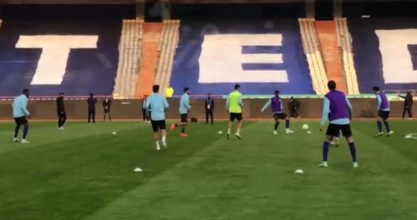 ویدیو| گرم کردن بازیکنان استقلال پیش از شروع دیدار با سپاهان