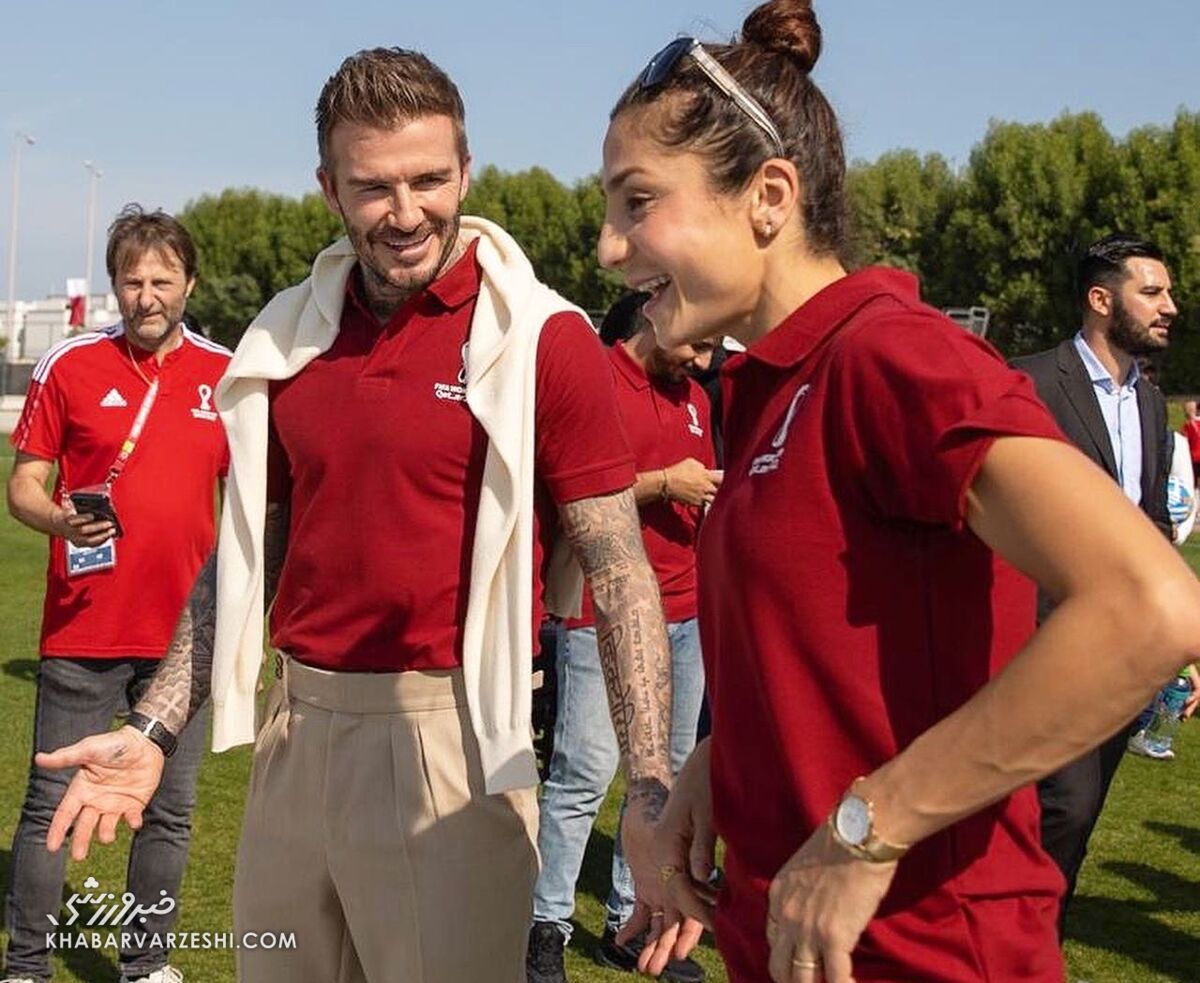 تصاویر| استقبال ویژه مهدویکیا و بکام از نیروهای داوطلب جام جهانی